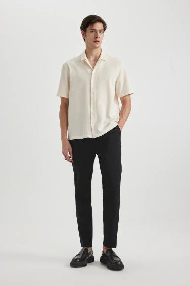 قميص قطن قصة مريحة وياخة عالية