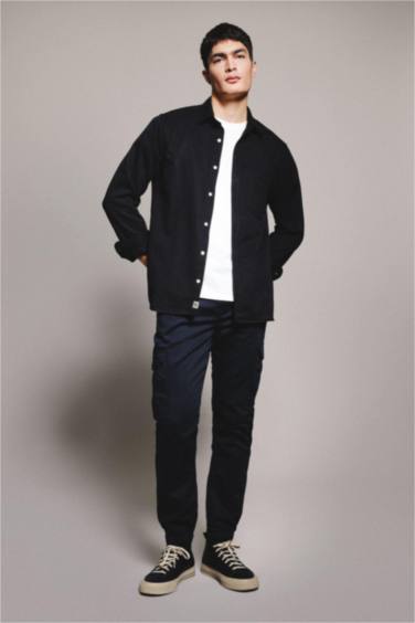 قميص بولو ردن طويل قصة عادية