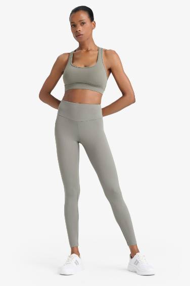 DeFactoFit Toparlayıcı Yüksek Bel Esnek Kumaş Basic Sporcu Tayt