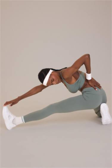 DeFactoFit Printed Waist-Wrapping Sports Leggings