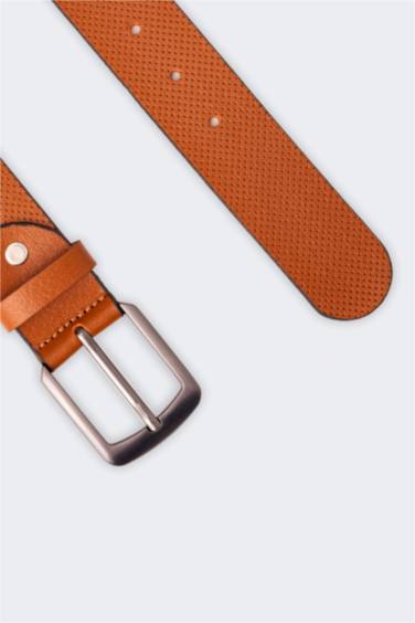 حزام رجالي جلد بمشبك بيضاوي