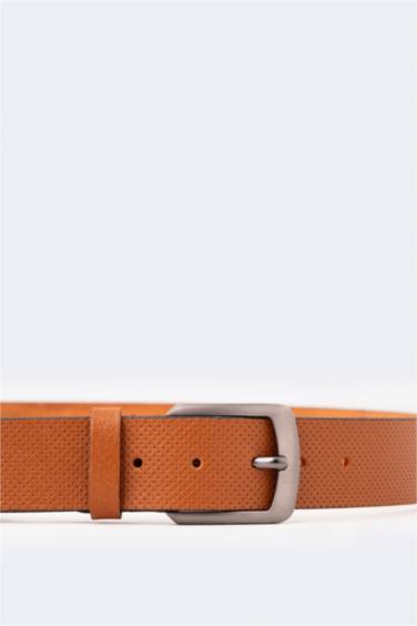 حزام رجالي جلد بمشبك بيضاوي