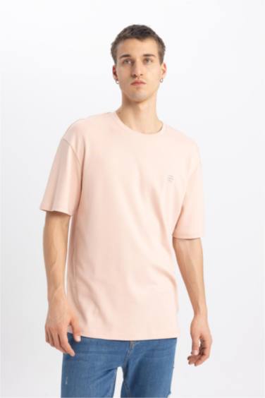 تيشيرت نص ردن قصة مريحة بياخة مستديرة