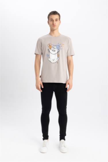Regular Fit Crew Neck Printed T-Shirt