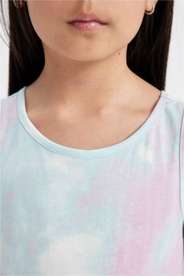 Girl Patterned Sleeveless Dress