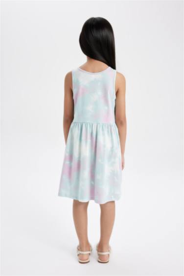 Girl Patterned Sleeveless Dress