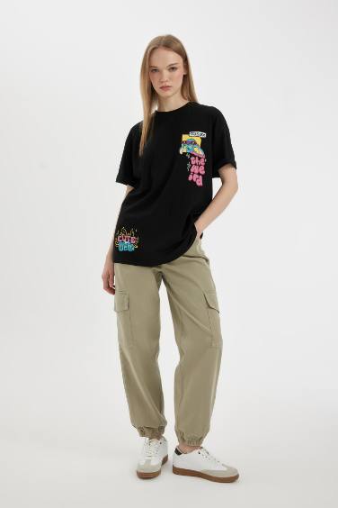 Jogger High Waist Gabardine Cargo Pants