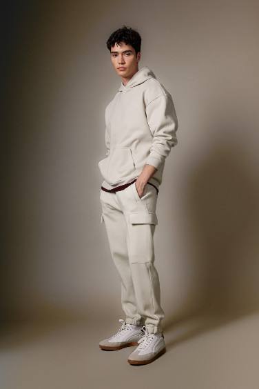 Regular Fit tall hem Fleece Pocket Trousers