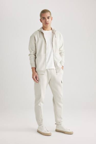 Regular Fit tall hem Fleece Pocket Trousers