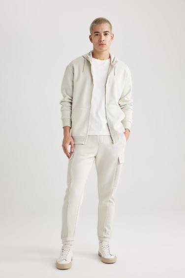 Regular Fit tall hem Fleece Pocket Trousers