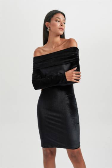 Bodycon Off Shoulder Mini Dress