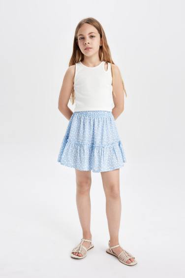 Girl Viscose Regular Fit Skirt