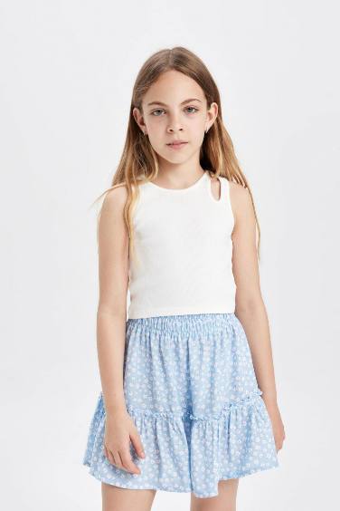 Girl Viscose Regular Fit Skirt