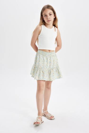 Girl Viscose Regular Fit Skirt