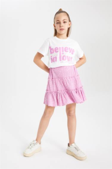 تنورة بناتي منقوش