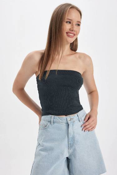 Fitted Ribbed Crop Top