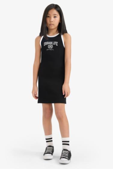 Regular Fit Sleeveless Knitted Dress