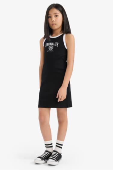 Regular Fit Sleeveless Knitted Dress