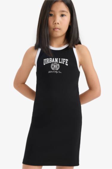 Regular Fit Sleeveless Knitted Dress