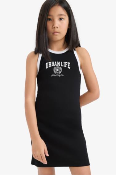 Regular Fit Sleeveless Knitted Dress