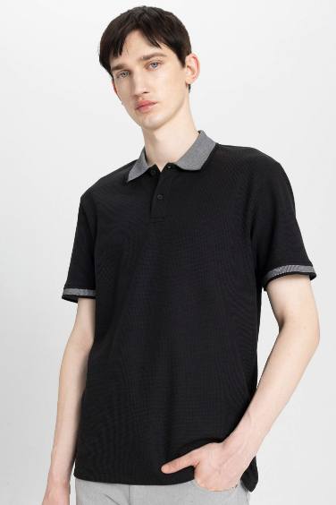 New Regular Fit Short Sleeve Basic Polo T-Shirt