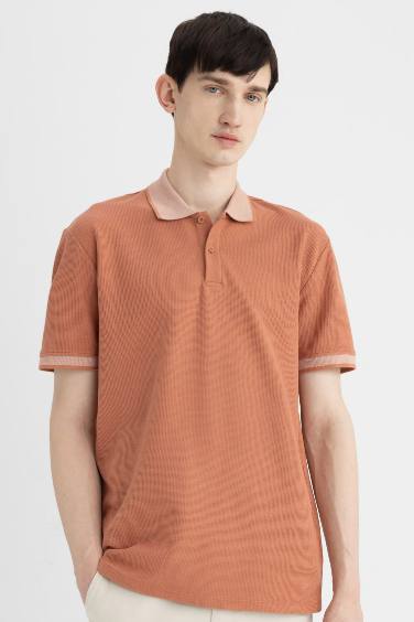 New Regular Fit Short Sleeve Basic Polo T-Shirt