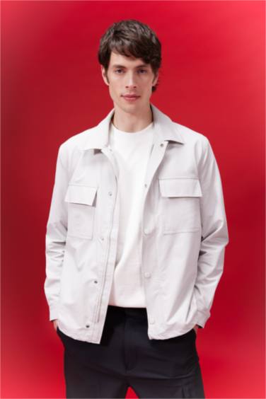 جاكيت قميص قصة عادية بياخة بولو