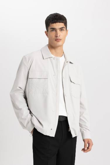 جاكيت قميص قصة عادية بياخة بولو