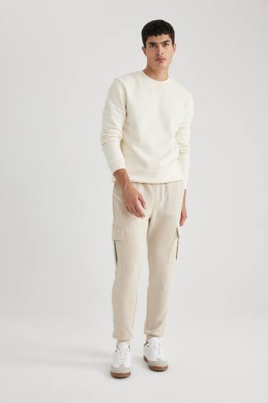 Slim Fit Rib Hem With Cargo Pocket Sweatpants