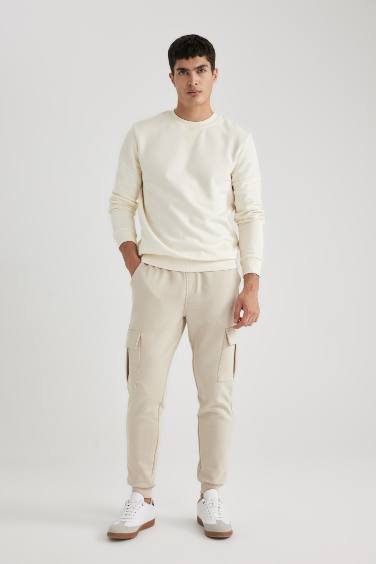 Slim Fit Rib Hem With Cargo Pocket Trousers