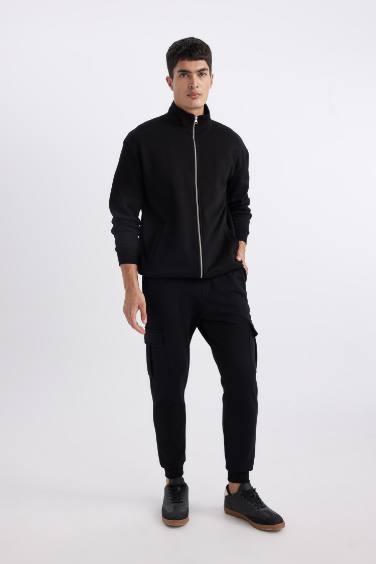 Slim Fit Rib Hem With Cargo Pocket Sweatpants