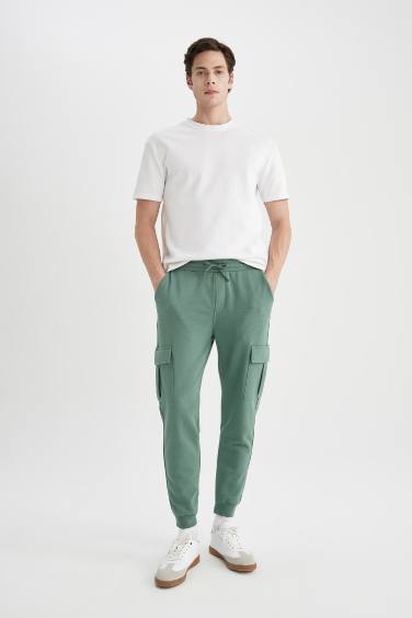 Slim Fit Rib Hem With Cargo Pocket Trousers
