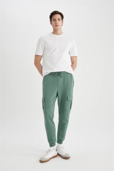 Slim Fit Rib Hem With Cargo Pocket Trousers