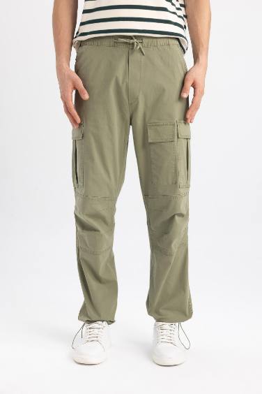 Yazlık Wide Leg Kargo Cepli Düz Paça Paraşüt Pantolon