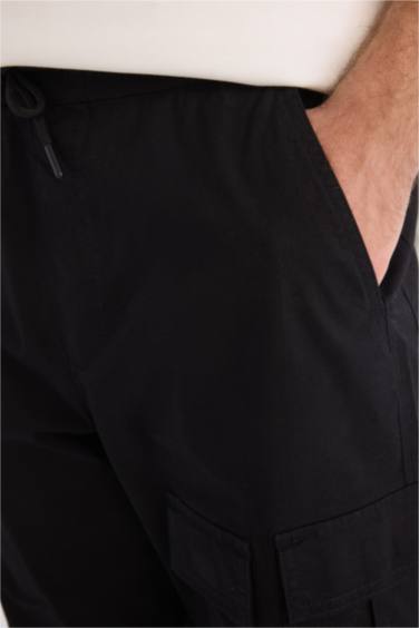 Карго брюки с широкими штанинами, прямые, парашютная ткань