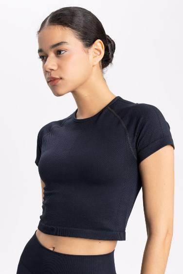 DeFactoFit Sports Crop Top T-Shirt