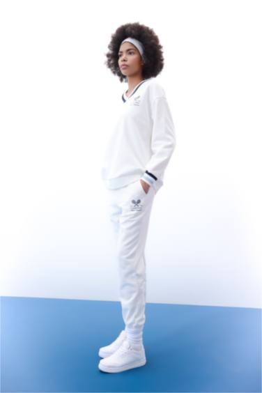 بنطلون بجامة رياضي قماش سميك قصة عادية بجيب من DeFactoFit