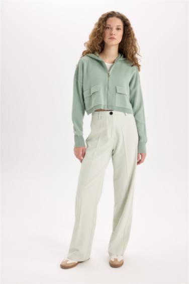 Брюки Wide Leg с высокой талией, стандартной длины