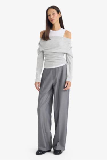 Брюки стандартной длины Straight Fit с высокой талией