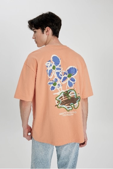 Oversize Fit Crew Neck Printed T-Shirt