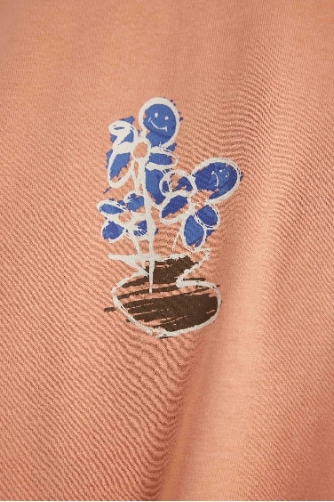 Oversize Fit Crew Neck Printed Short Sleeve T-Shirt