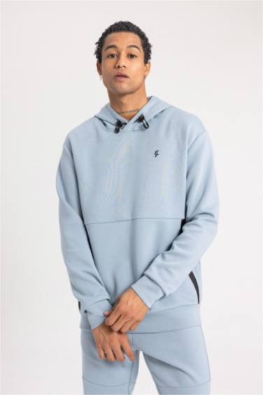 DeFactoFit Standard Fit Crew Neck Scuba Diving Fabric Sweatshirt