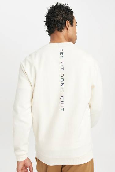 DeFactoFit Standard Fit Crew Neck Sweatshirt