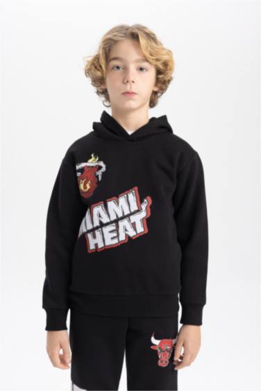 Erkek Çocuk NBA Miami Heat Kapüşonlu Sweatshirt