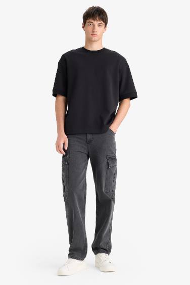 Loose Fit Crew Neck Basic Short Sleeve T-Shirt