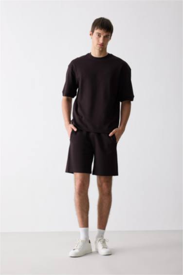 Loose Fit Crew Neck Heavy Fabric Basic T-Shirt
