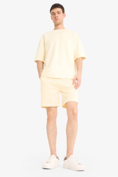 Loose Fit Crew Neck Heavy Fabric Basic T-Shirt