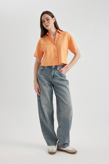 Рубашка оверсайз с коротким рукавом