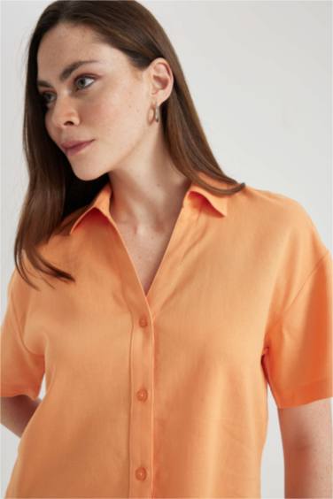 Рубашка оверсайз с коротким рукавом