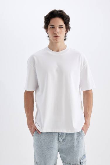 T-Shirt Oversize Manches Courtes Col Rond